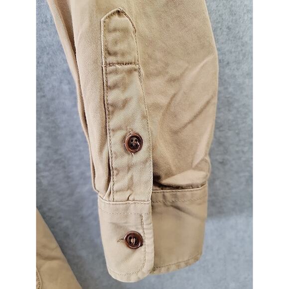 Lauren Jeans Co RALPH LAUREN Womens Sz 2 Dress Cotton Safari Tan Roll Tabs Belt - Picture 10 of 16